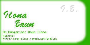 ilona baun business card